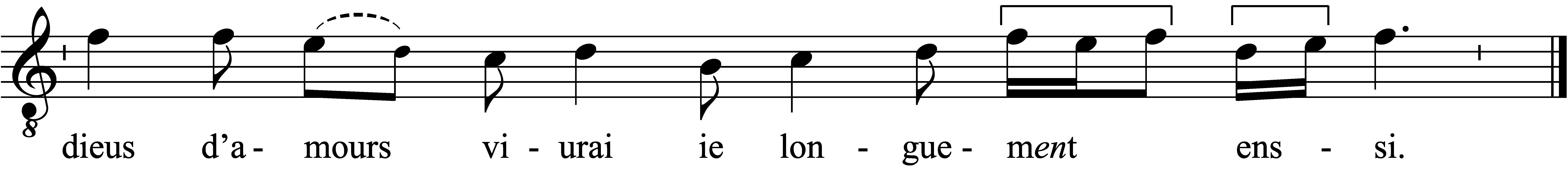 Refrain musical notation